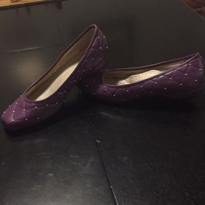 Purple studded flats